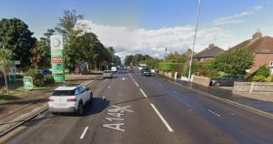 Road blocked by two-vehicle crash in seaside town