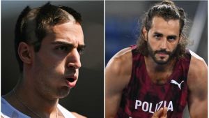 Tamberi e il rito di ‘iniziazione’, Gimbo si improvvisa barbiere sulla testa di Filippo Dezza: il taglio a X è alquanto discutibile...