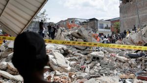 Viviendas destruidas en el terremoto