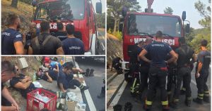 FOTO Ovo su prizori koji slamaju srce: Pogledajte što rade vatrogasci heroji u pauzi od gašenja požara