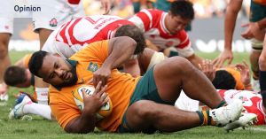 Pigs in muck: Wallabies forwards have a field day against Japan