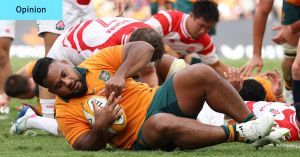 Pigs in muck: Wallabies forwards have a field day against Japan