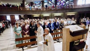 Los carmelitas celebran la misa de la Virgen de Begoña con el lema 