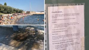Porto San Rocco, liquami in spiaggia: la colpa dei wc intasati dai bagnanti