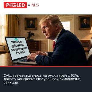 САЩ увеличиха вноса на руски уран с 62%, докато Конгресът гласува нови символични санкции