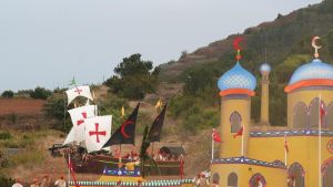 Pelea entre moros y cristianos en Barlovento
