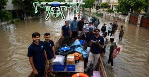 When Floodwater Hides the Roads, How Do Drones Show Rescuers Where to Go?
