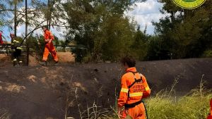 Incendio nella zona del depuratore di San Giovanni Valdarno