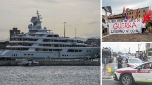 Livorno, porto Mediceo blindato per lo yacht dell’ambasciatore Usa, Tilman Fertitta: a bordo la diplomazia, fuori la contestazione