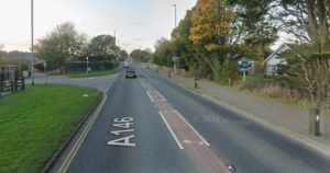 Major road blocked after crash near pub sees ambulance called