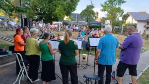Mann singt... beim Ühlinger Sommer und lässt den Funken überspringen