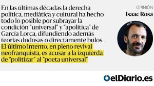 No me politicéis a García Lorca