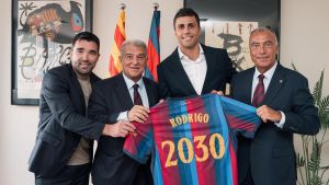 El gol por la escuadra de Laporta a Florentino