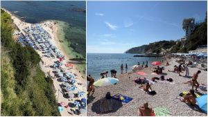 Tutti in mare anche con l’alga tossica, il grottarolo Claudio: “Qui si sta da Dio e la gente lo sa”