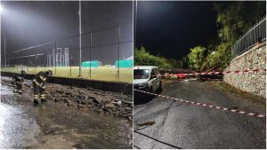 Nubifragio in Toscana, pioggia torrenziale e vento a 110 km/h. Alberi abbattuti e strade allagate, crolla un muro a Pescia. La diretta