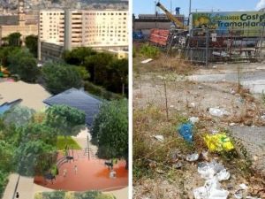 Parco della Marinella, nei rendering un'area da sogno nella realtà un'area abbandonata al degrado