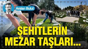 Şehitlerin mezar taşları...