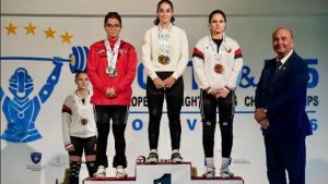 La llanerense Inés Conde consigue su tercer oro europeo en halterofilia con apenas 15 años: levantó 75 kilos en arrancada y 95 en dos tiempos