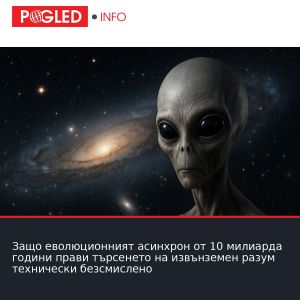 Защо еволюционният асинхрон от 10 милиарда години прави търсенето на извънземен разум технически безсмислено