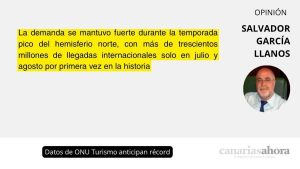 Datos de ONU Turismo anticipan récord