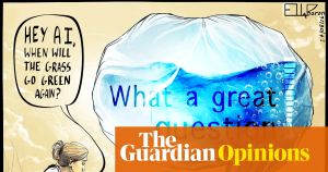 Ella Baron on AI and the drought – cartoon