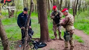 Blitz nei boschi del Comasco: nel bivacco droga e una mannaia, due arrestati
