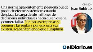 La marca de agua, el tapón y el debate sobre la regulación