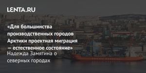«Для большинства производственных городов Арктики проектная миграция — естественное состояние»