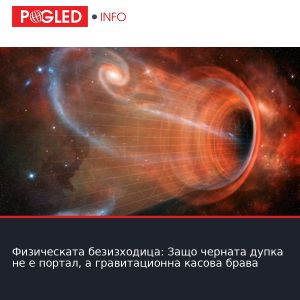 Физическата безизходица: Защо черната дупка не е портал, а гравитационна касова брава
