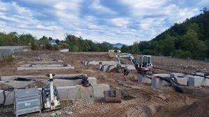 Pilotprojekt in Wehr: Baustelle für 23 Megawattstunden Batteriespeicher wächst rasant