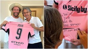 Pippo Inzaghi incontra Jovanotti, il regalo e la dedica: “Mitico ‘Jova’, grazie per aver segnato la mia vita”