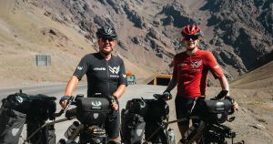 Father and son raise £72k and win award after cycling 18,000 miles around world