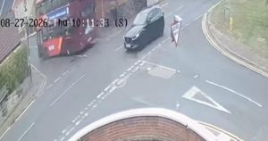 WATCH: Shocking moment double-decker bus veers around corner and destroys home