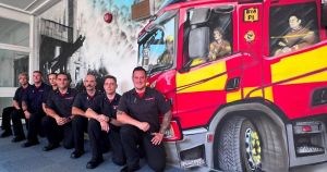 Striking new mural unveiled inside Norfolk town fire station