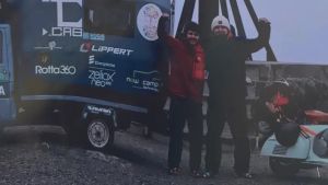 L’impresa di Pietro da Mirano a Capo Nord in sella alla sua Vespa