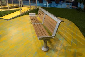 Big-city life demands a place to sit