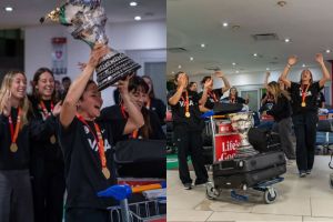 A multitude welcomes Las Leonas to Argentina after World Cup win
