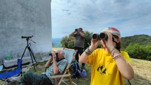 Il colle degli ornitologi a Maser: «Da 33 anni osserviamo la migrazione dei rapaci»