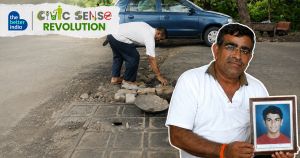 After Losing His Son in a Pothole Crash, This Mumbai Dad Filled 1,450+ Potholes by Hand