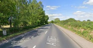 Major road closed in both directions after two-vehicle crash
