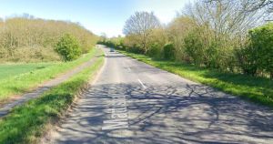Road blocked after two-vehicle crash in village