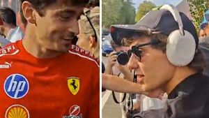 Leclerc su una vecchia 500, Antonelli in Suv: l’arrivo dei piloti al paddock