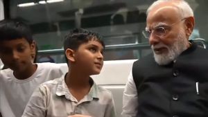 PM Modi takes Delhi Metro to SRCC for centenary celebrations, interacts with students