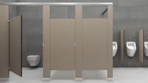 Why do public bathroom doors have gaps at bottom? Here’s what they’re really for