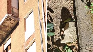 Livorno, pezzi di cornicione sfondano la tettoia nel palazzo popolare: «Abbiamo paura, Casalp si attivi»