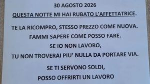 Il barista scrive al solito ladro: «Basta furti, ti offro un lavoro»