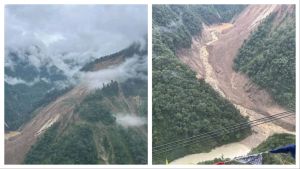 Watch: Massive landslide hits Sikkim, Teesta River partially blocked