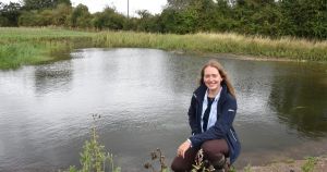 Restored 'ghost pond' remains full of water despite searing summer drought