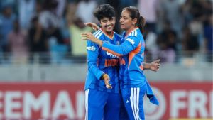 Shree Charani creates history, becomes fastest Indian to 50 T20I wickets