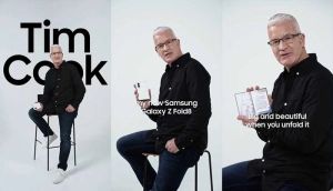 Samsung trolls Apple with Tim Cook look alike
